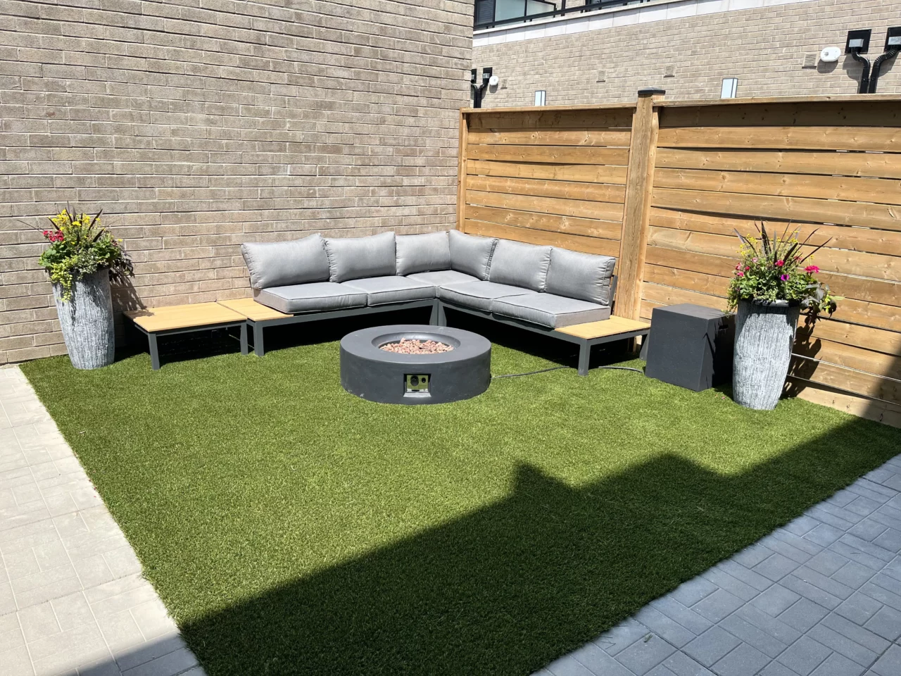 Residential turf installation project in Ajax
